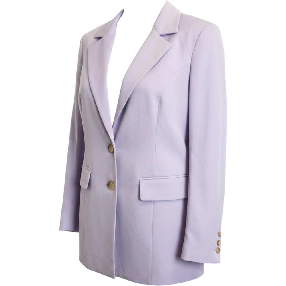 Bagatelle Collection Lavender Purple Two Button Tailored Blazer Womens Size M